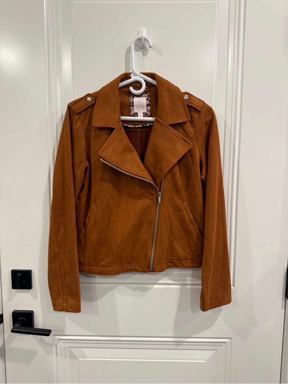 LC Lauren Conrad Suede Moto Jacket